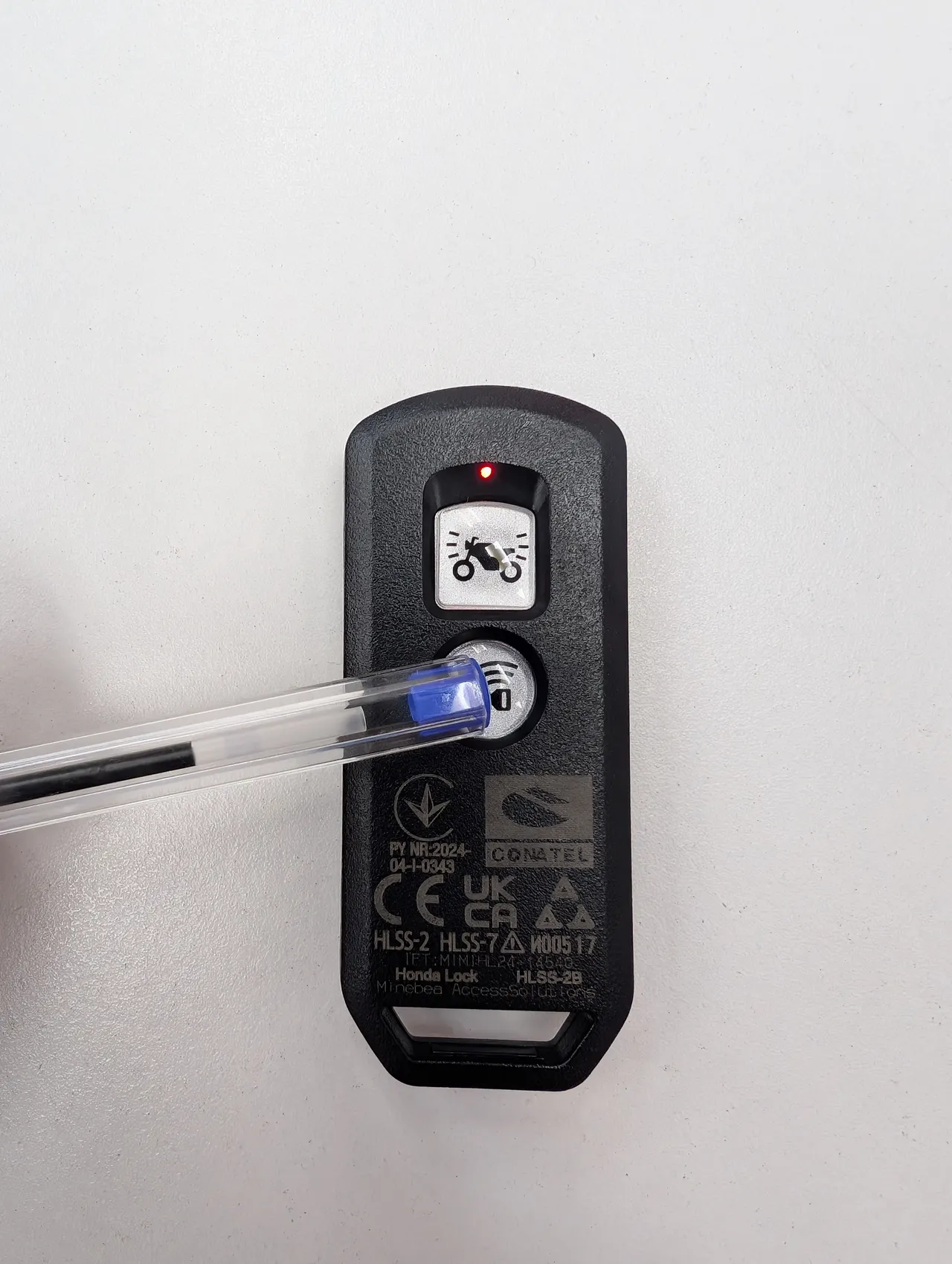 Mando Honda Smart Key desactivado con led en color rojo