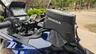 Honda NT1100 azul con bolsa de depósito negra
