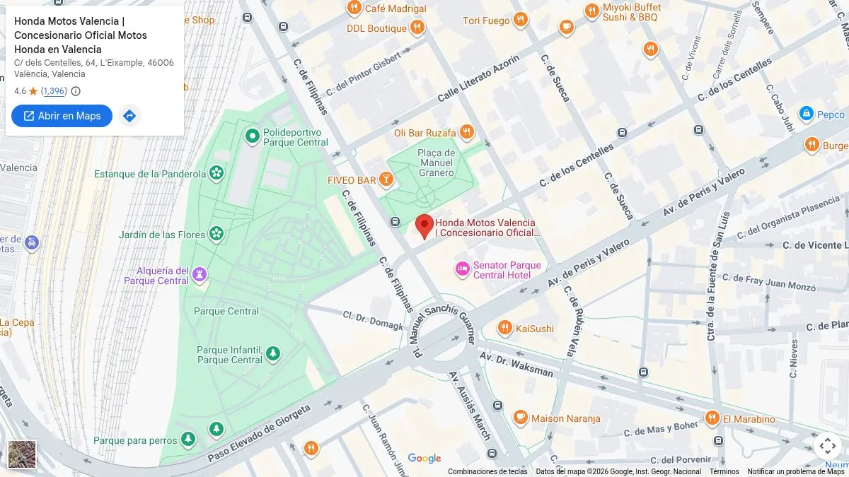 Mapa de Honda Moto Valencia