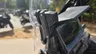 Detalle regulación parabrisas de la Honda CRF1100L Africa Twin.