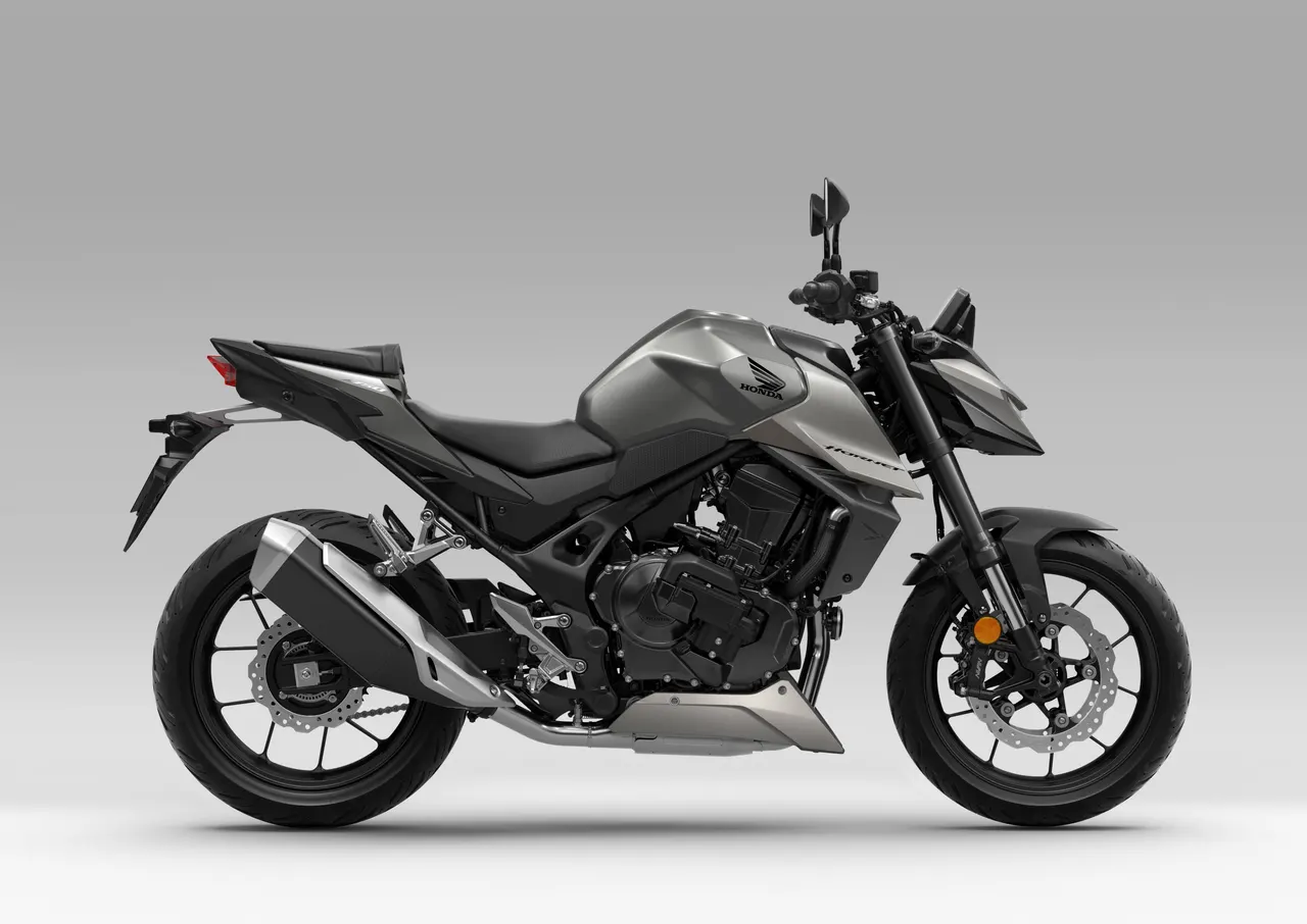 Honda CB750 2027 gris vista lateral
