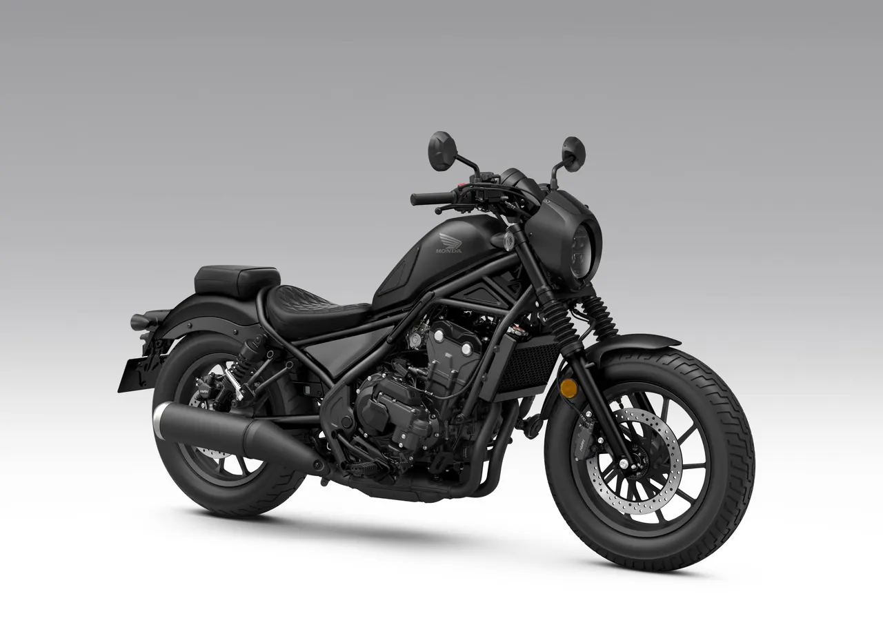 Honda Rebel 500 S Edition 2027 en color Mat Gunpowder Black Metallic y llantas bronce