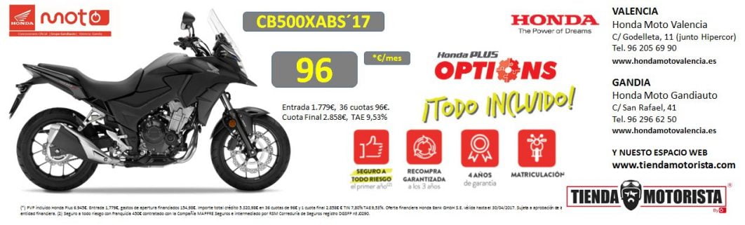 cb500x honda moto valencia