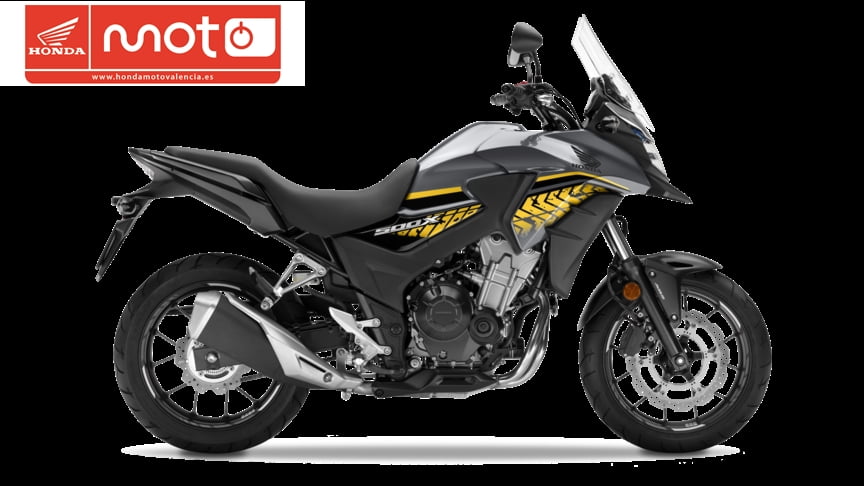 La CB 500 X plata sword metallic color honda NHA-95