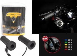 Puños calefactables universales de moto para manillar de 22mm de diámetro y puño calefactable con 120mm de largo.La centralita tiene 5 niveles de calor queda integrada en el puño calefactable izquierdo.Donde comprar mejor precio garantizado.