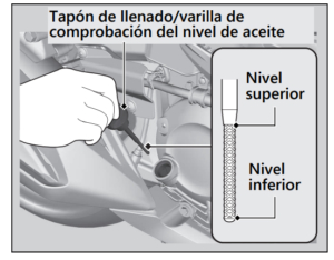 comprobacion-nivel-aceite-de una moto