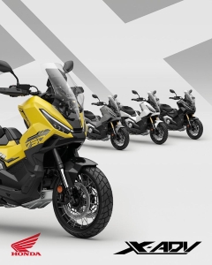 Los colores Honda X-Adv 2025 son 4, la versión SpecialEdition en Amarillo Finch Dorado Mate, Negro Graphite, Gris Mate Deep Mud y Blanco Glare Perlado