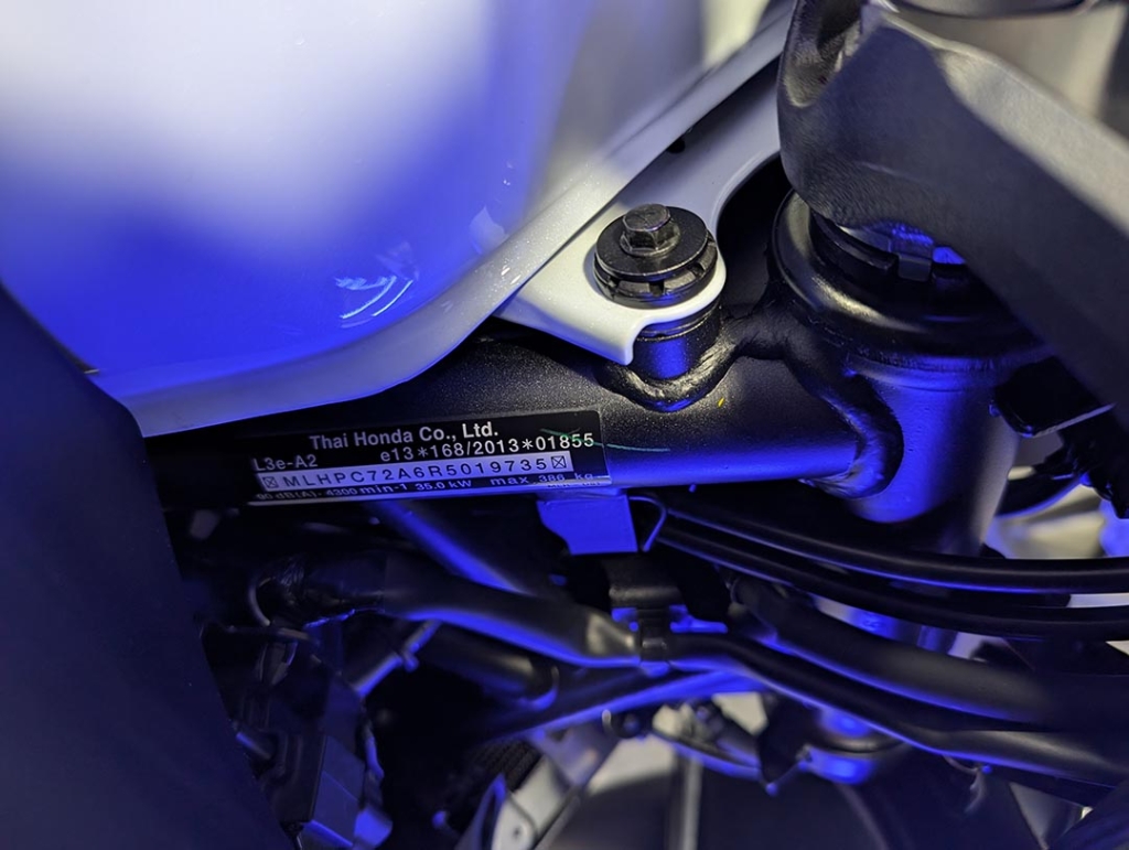 donde encontrar bastidor de una moto